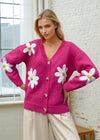 Daisy Bloom Hot Pink Cardigan