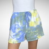 Blu Pepper Tie Dye Blue Yellow Sweat Shorts