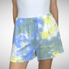 Blu Pepper Tie Dye Blue Yellow Sweat Shorts