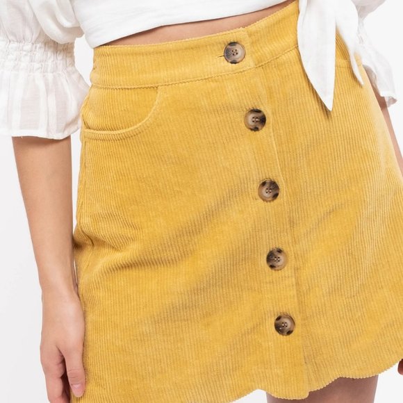 Velvet Scallop Edge Skirt