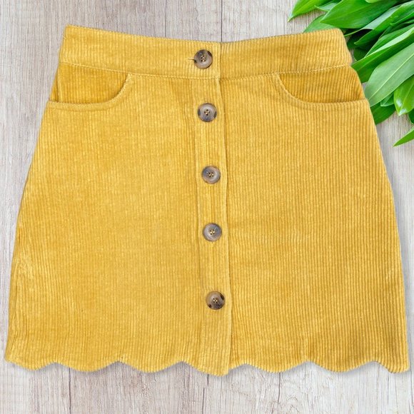 Velvet Scallop Edge Skirt